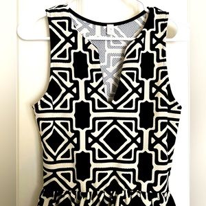 Black & White Patterned Sundress - Medium